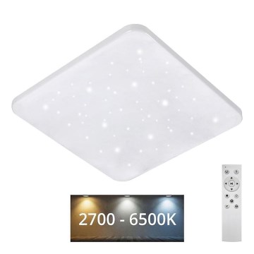 LED Zatemnitvena stropna svetilka FLORA LED/60W/230V 2700-6500K 53x53 cm + Daljinski upravljalnik