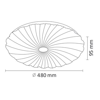 LED Zatemnitvena stropna svetilka FLOWER LED/36W/230V + Daljinski upravljalnik