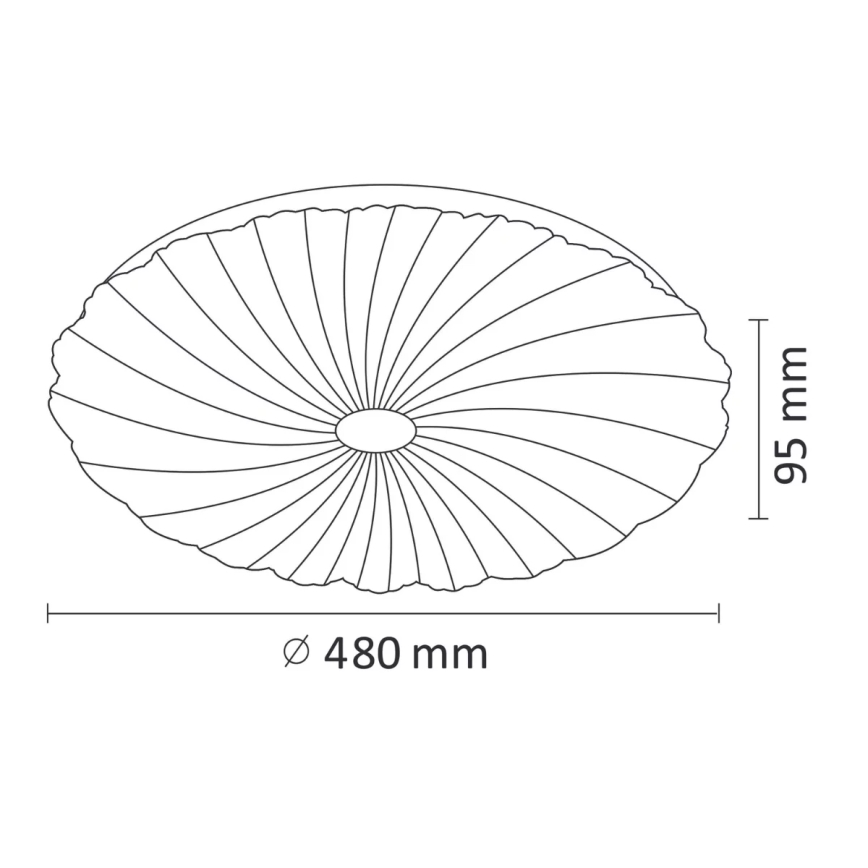 LED Zatemnitvena stropna svetilka FLOWER LED/36W/230V + Daljinski upravljalnik