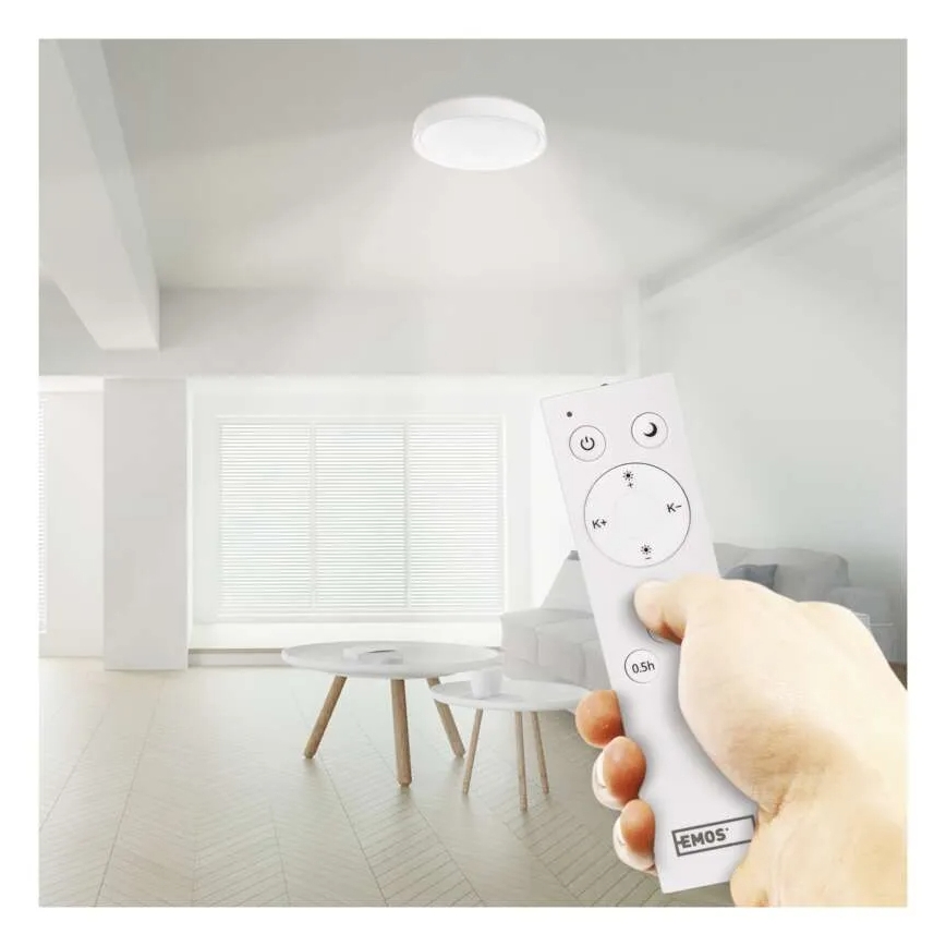 LED Zatemnitvena stropna svetilka GoSmart LED/45W/230V pr. 50 cm 2700-6500K Wi-Fi Tuya + Daljinski upravljalnik