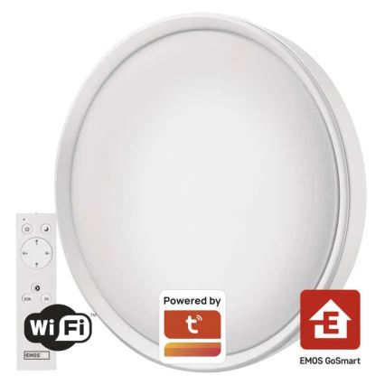 LED Zatemnitvena stropna svetilka GoSmart LED/45W/230V pr. 50 cm 2700-6500K Wi-Fi Tuya + Daljinski upravljalnik