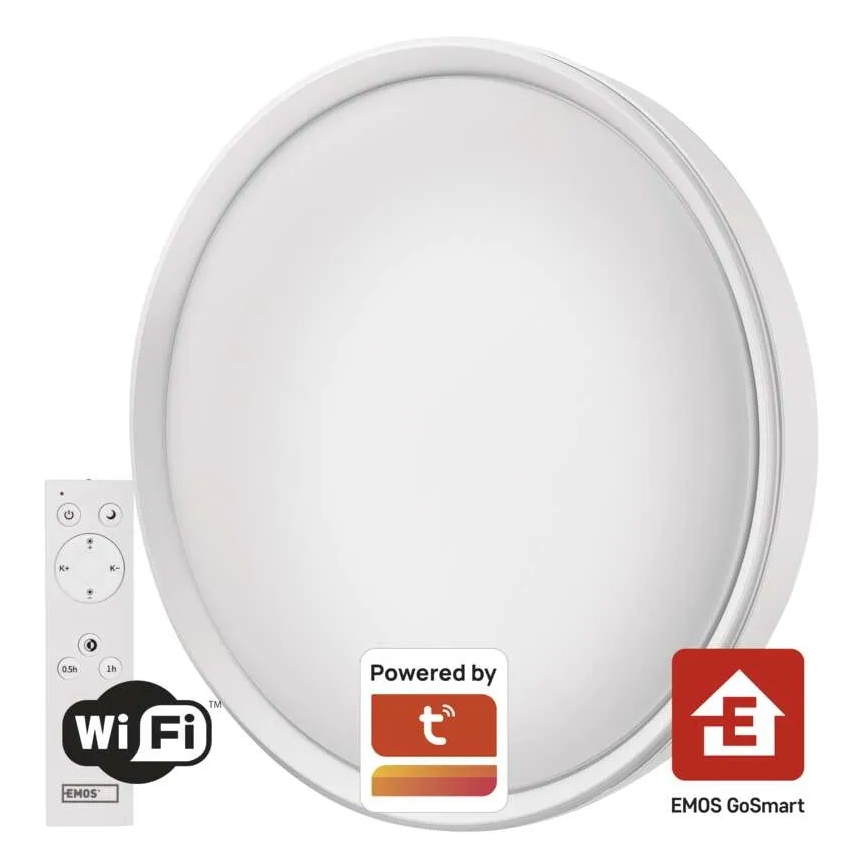 LED Zatemnitvena stropna svetilka GoSmart LED/45W/230V pr. 50 cm 2700-6500K Wi-Fi Tuya + Daljinski upravljalnik