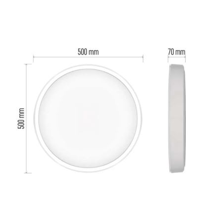 LED Zatemnitvena stropna svetilka GoSmart LED/45W/230V pr. 50 cm 2700-6500K Wi-Fi Tuya + Daljinski upravljalnik