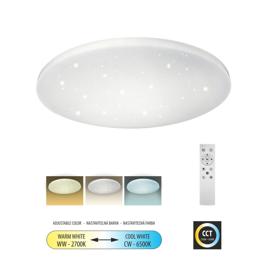 LED Zatemnitvena stropna svetilka IPOLY LED/60W/230V 2700-6500K pr. 58 cm + Daljinski upravljalnik