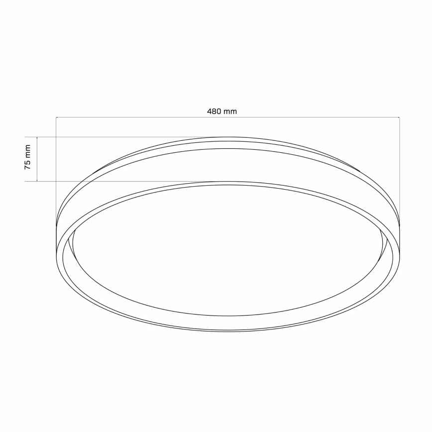 LED Kopalniška zatemnitvena stropna svetilka JADWIGA LED/72W/230V pr. 48 cm 3000-6000K IP44 + Daljinski upravljalnik