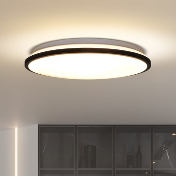 LED Zatemnitvena stropna svetilka JAMIL LED/48W/230V 3000-6500K črna + Daljinski upravljalnik