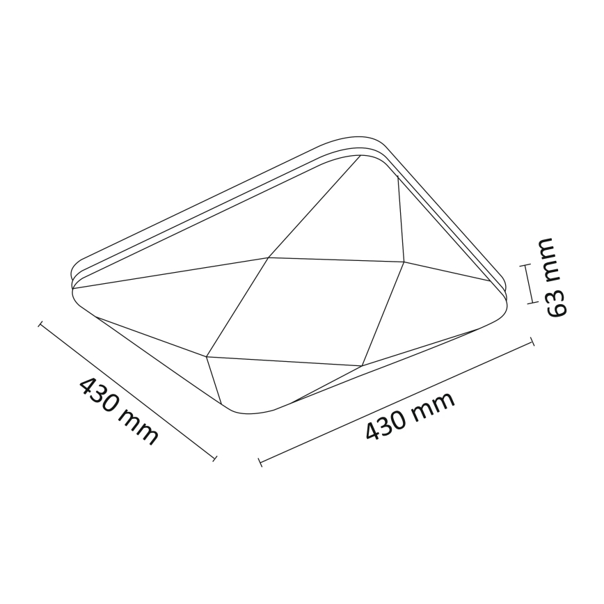 LED Zatemnitvena stropna svetilka KASTOR na daljinsko upravljanje LED/72W/230V