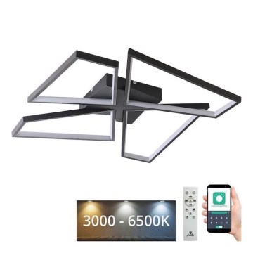 LED Zatemnitvena stropna svetilka LED/115W/230V 3000-6500K črna + Daljinski upravljalnik