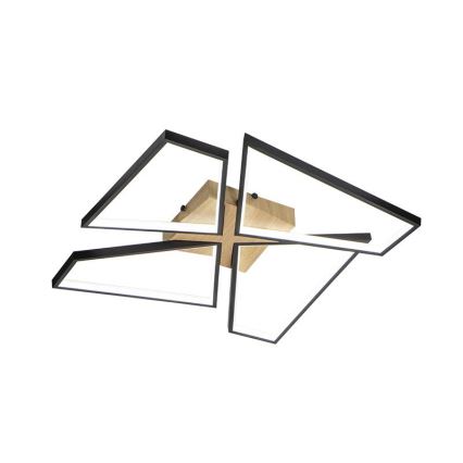 LED Zatemnitvena stropna svetilka LED/115W/230V 3000-6500K rjava/črna + Daljinski upravljalnik