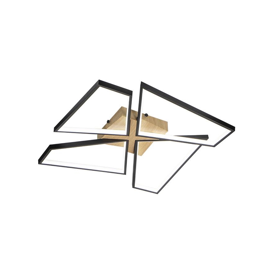 LED Zatemnitvena stropna svetilka LED/115W/230V 3000-6500K rjava/črna + Daljinski upravljalnik