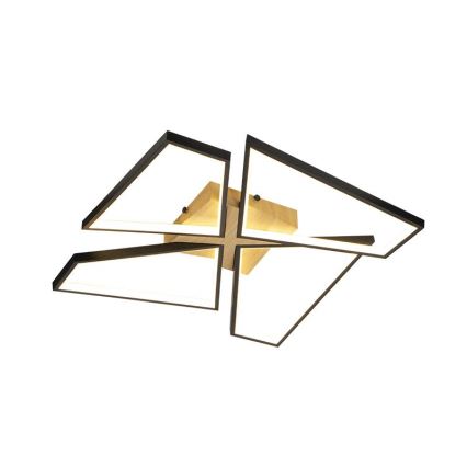 LED Zatemnitvena stropna svetilka LED/115W/230V 3000-6500K rjava/črna + Daljinski upravljalnik