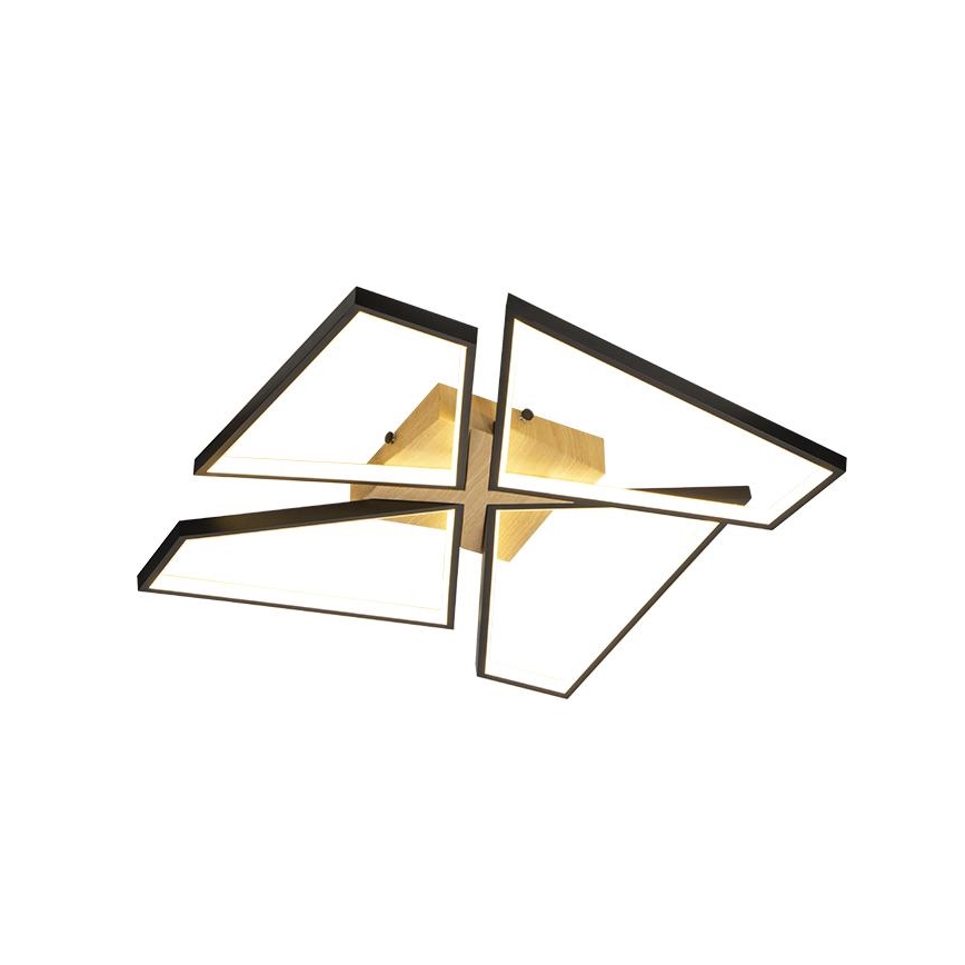 LED Zatemnitvena stropna svetilka LED/115W/230V 3000-6500K rjava/črna + Daljinski upravljalnik
