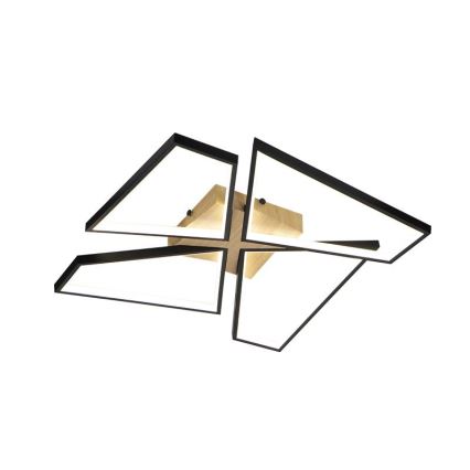 LED Zatemnitvena stropna svetilka LED/115W/230V 3000-6500K rjava/črna + Daljinski upravljalnik