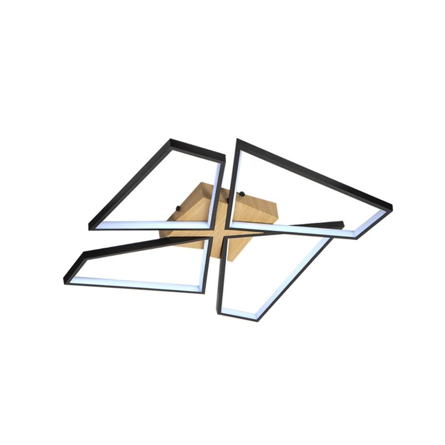 LED Zatemnitvena stropna svetilka LED/115W/230V 3000-6500K rjava/črna + Daljinski upravljalnik