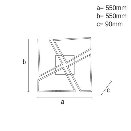 LED Zatemnitvena stropna svetilka LED/115W/230V 3000-6500K rjava/črna + Daljinski upravljalnik