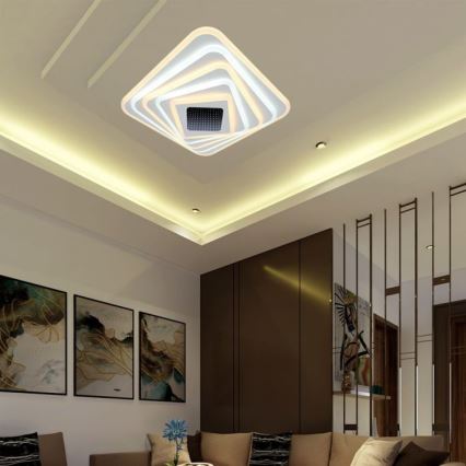 LED Zatemnitvena stropna svetilka LED/150W/230V 3000-6500K 51x51 cm + Daljinski upravljalnik