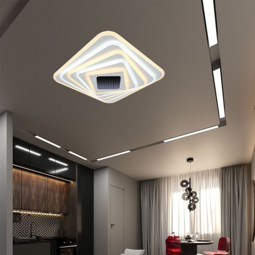 LED Zatemnitvena stropna svetilka LED/150W/230V 3000-6500K 51x51 cm + Daljinski upravljalnik