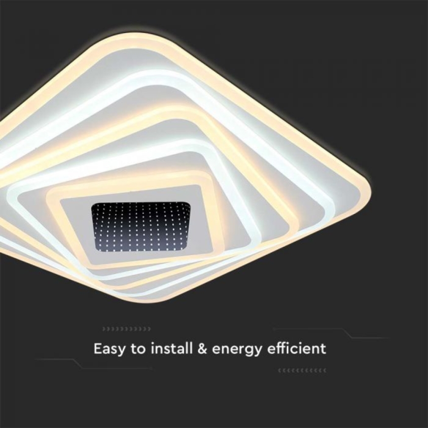 LED Zatemnitvena stropna svetilka LED/150W/230V 3000-6500K 51x51 cm + Daljinski upravljalnik