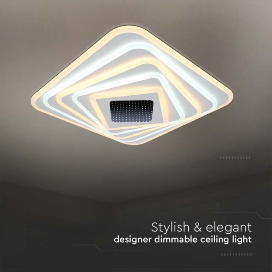 LED Zatemnitvena stropna svetilka LED/150W/230V 3000-6500K 51x51 cm + Daljinski upravljalnik