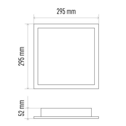 LED Zatemnitvena stropna svetilka LED/20W/230V kvadratna + Daljinski upravljalnik 2700K-6000K