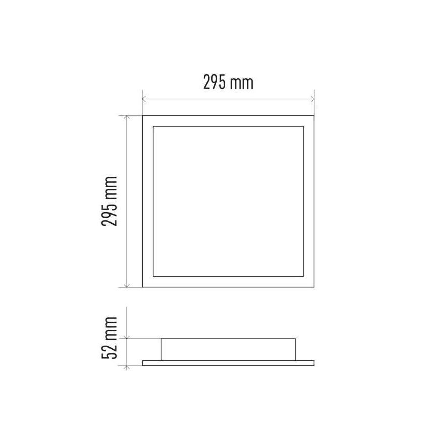 LED Zatemnitvena stropna svetilka LED/20W/230V kvadratna + Daljinski upravljalnik 2700K-6000K
