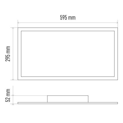 LED Zatemnitvena stropna svetilka LED/25W/230V pravokotna + Daljinski upravljalnik 2700K-6000K