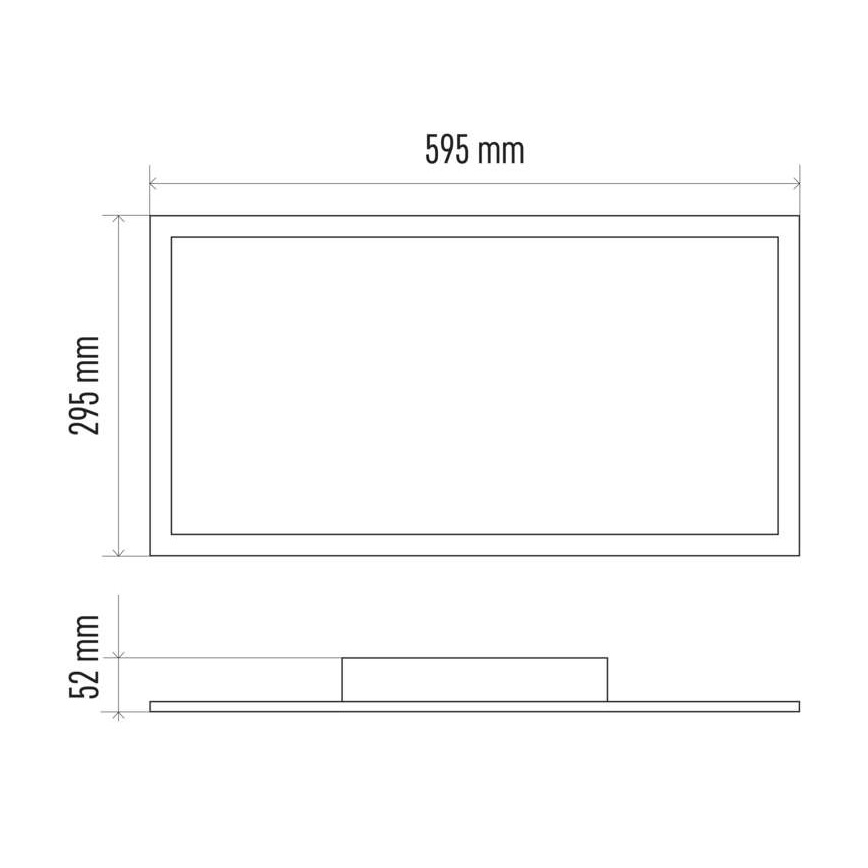 LED Zatemnitvena stropna svetilka LED/25W/230V pravokotna + Daljinski upravljalnik 2700K-6000K