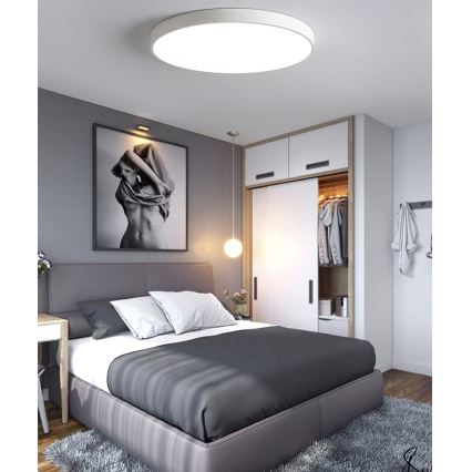 LED Zatemnitvena stropna svetilka LED/30W/230V 3000-6500K pr. 30 cm bela + Daljinski upravljalnik