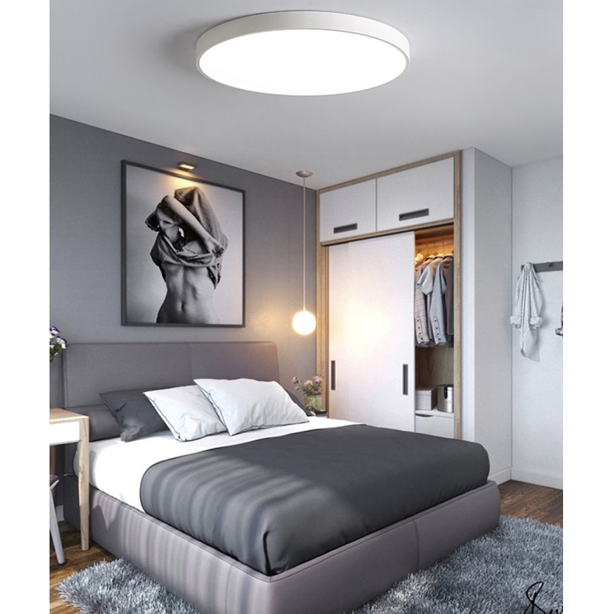LED Zatemnitvena stropna svetilka LED/40W/230V 3000-6500K pr. 40 cm bela + Daljinski upravljalnik