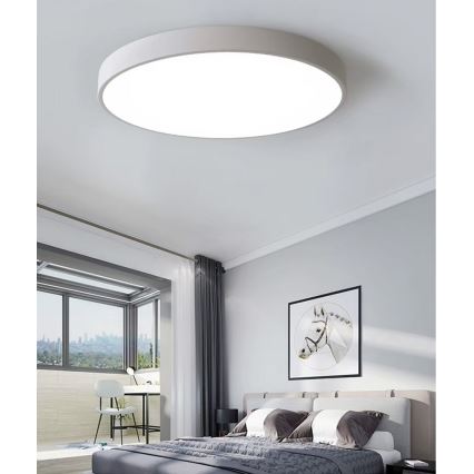 LED Zatemnitvena stropna svetilka LED/40W/230V 3000-6500K pr. 40 cm bela + Daljinski upravljalnik