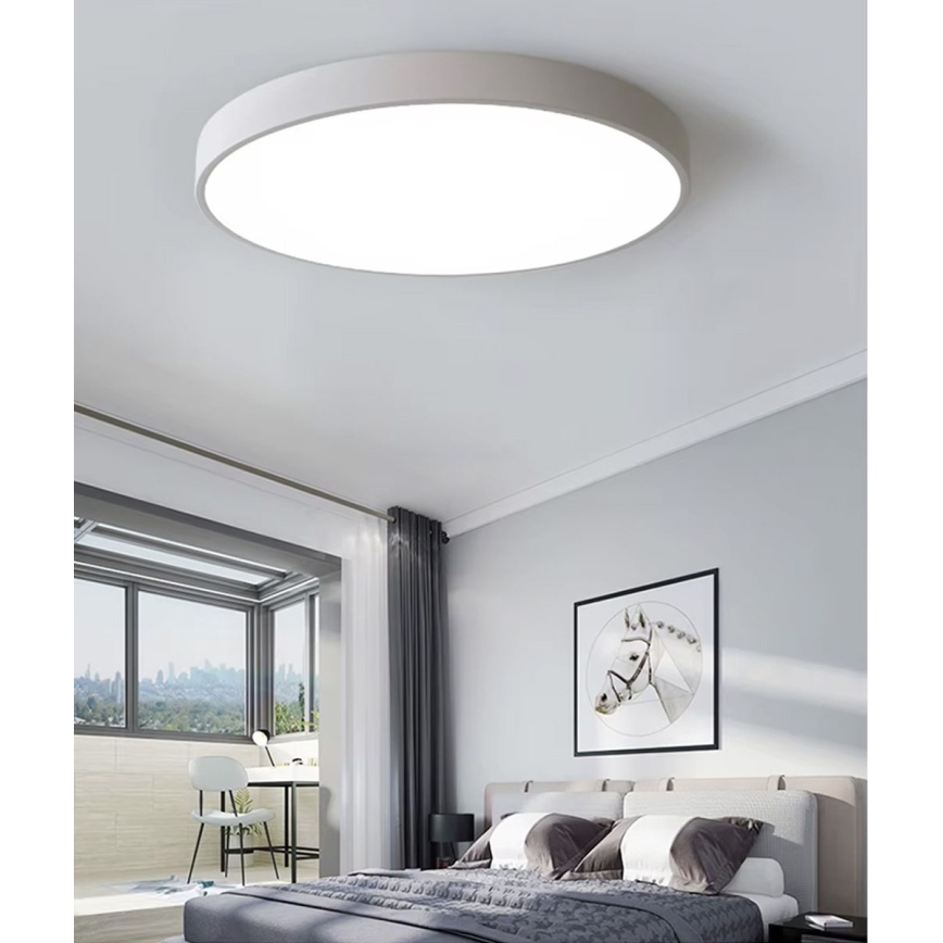 LED Zatemnitvena stropna svetilka LED/40W/230V 3000-6500K pr. 40 cm bela + Daljinski upravljalnik