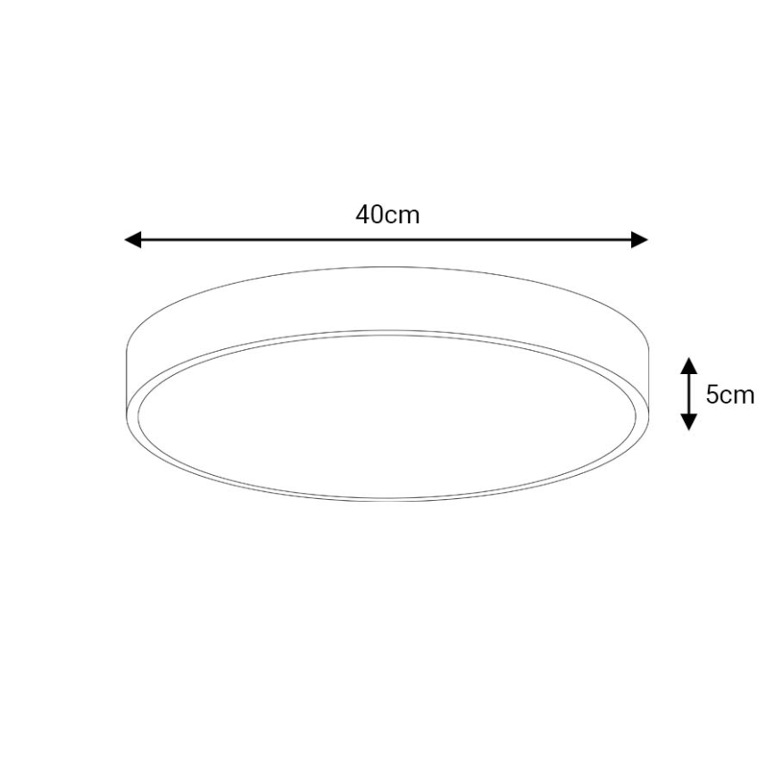LED Zatemnitvena stropna svetilka LED/40W/230V 3000-6500K pr. 40 cm črna + Daljinski upravljalnik