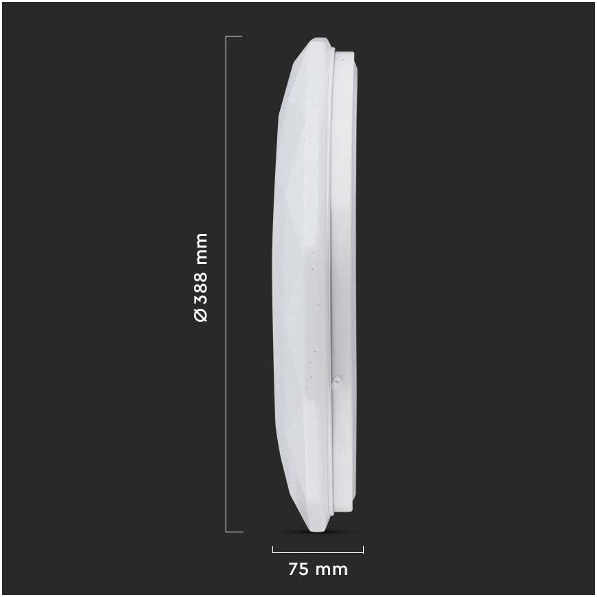 LED Zatemnitvena stropna svetilka LED/40W/230V 3000K/4000K/6500K pr. 38,8 cm + Daljinski upravljalnik