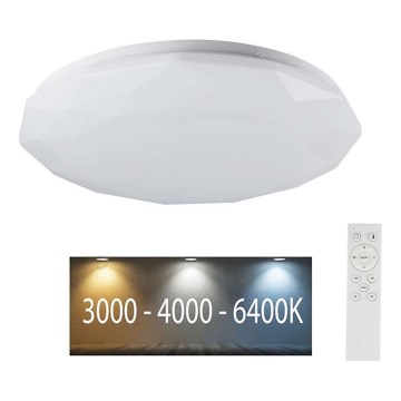 LED Zatemnitvena stropna svetilka LED/40W/230V 3000K/4000K/6500K pr. 38,8 cm + Daljinski upravljalnik