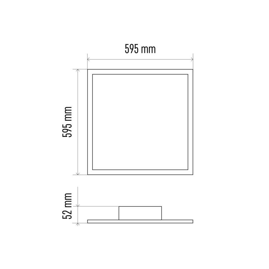 LED Zatemnitvena stropna svetilka LED/40W/230V kvaratna + Daljinski upravljalnik 2700K-6000K