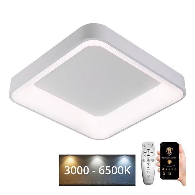 LED Zatemnitvena stropna svetilka LED/45W/230V 3000-6500K bela + Daljinski upravljalnik