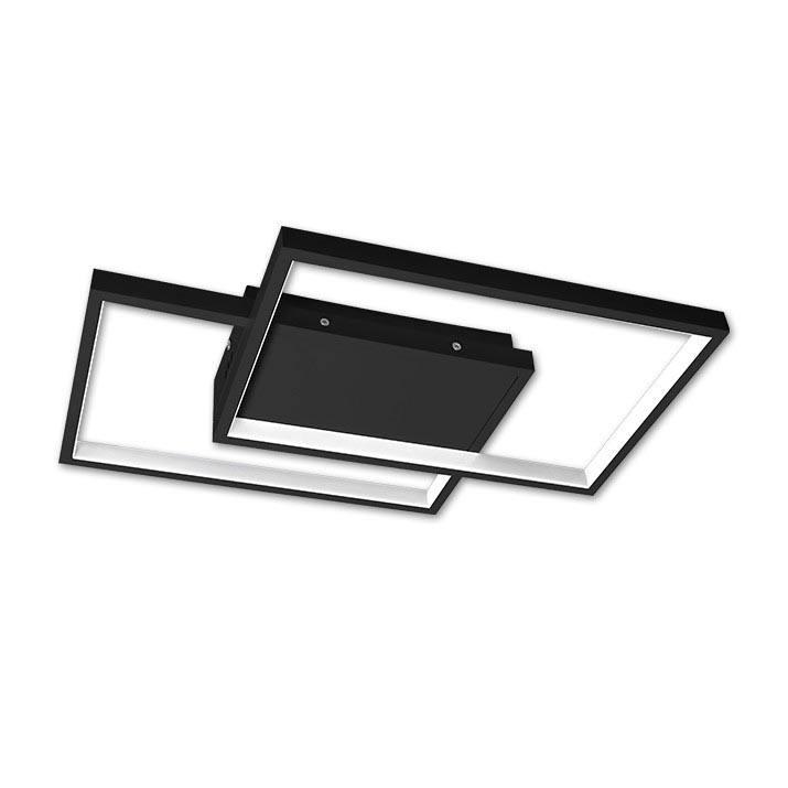 LED Zatemnitvena stropna svetilka LED/45W/230V 3000-6500K črna + Daljinski upravljalnik