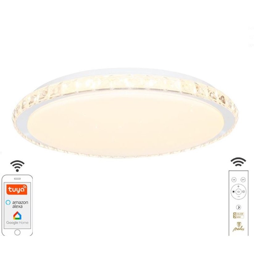 LED Zatemnitvena stropna svetilka LED/48W/230V 2700-6500K Wi-Fi Tuya + Daljinski upravljalnik