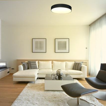 LED Zatemnitvena stropna svetilka LED/50W/230V 3000-6500K črna + Daljinski upravljalnik