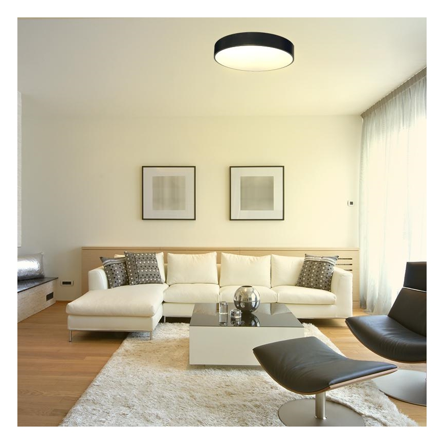 LED Zatemnitvena stropna svetilka LED/50W/230V 3000-6500K črna + Daljinski upravljalnik