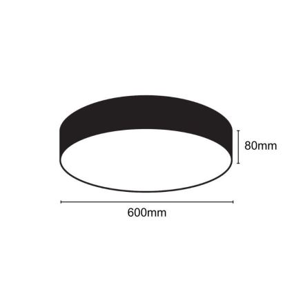 LED Zatemnitvena stropna svetilka LED/50W/230V 3000-6500K črna + Daljinski upravljalnik