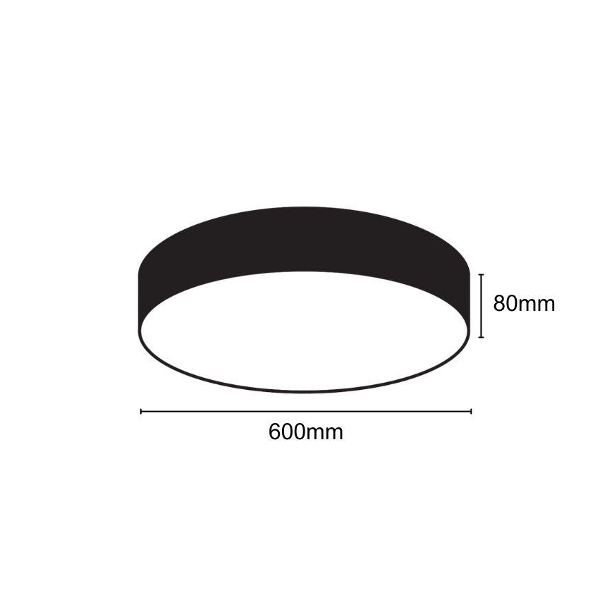 LED Zatemnitvena stropna svetilka LED/50W/230V 3000-6500K črna + Daljinski upravljalnik