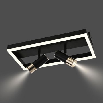 LED Zatemnitvena stropna svetilka LED/50W/230V 3000-6500K črna + Daljinski upravljalnik