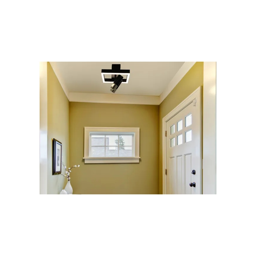 LED Zatemnitvena stropna svetilka LED/50W/230V 3000-6500K črna + Daljinski upravljalnik