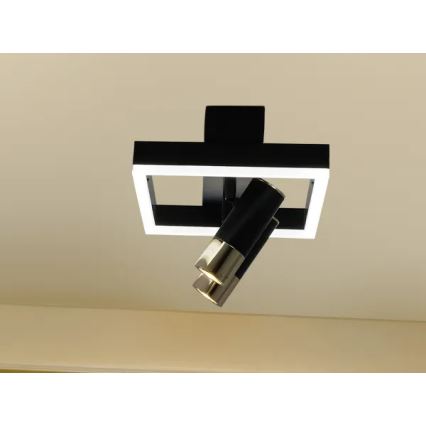 LED Zatemnitvena stropna svetilka LED/50W/230V 3000-6500K črna + Daljinski upravljalnik