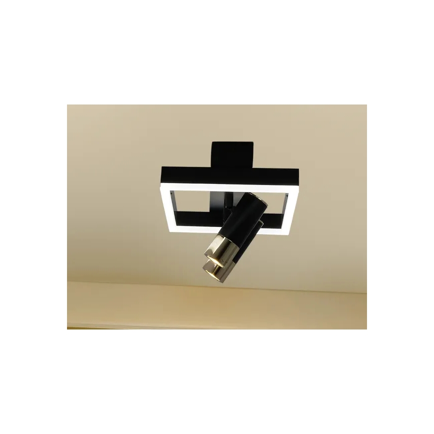 LED Zatemnitvena stropna svetilka LED/50W/230V 3000-6500K črna + Daljinski upravljalnik