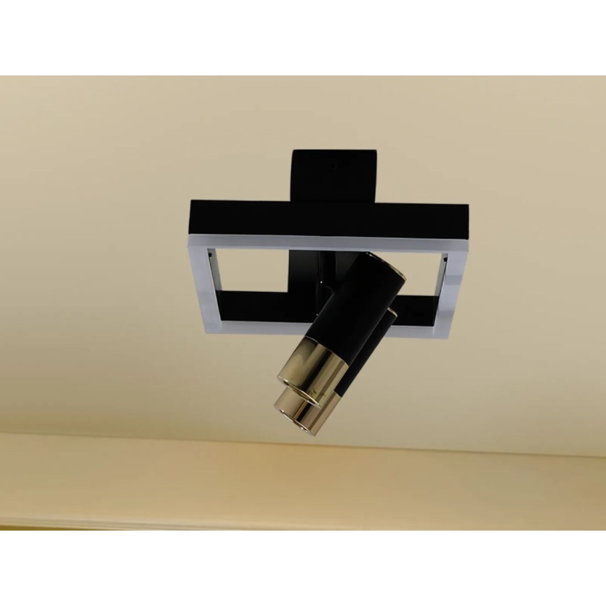 LED Zatemnitvena stropna svetilka LED/50W/230V 3000-6500K črna + Daljinski upravljalnik