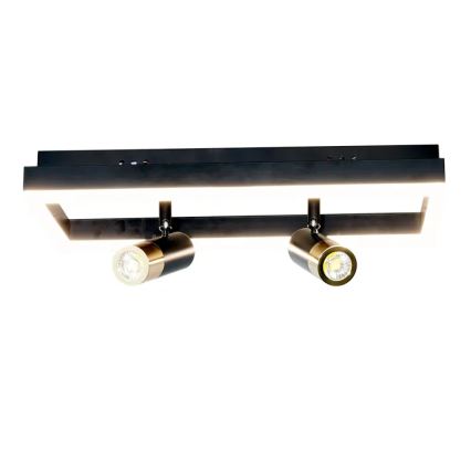 LED Zatemnitvena stropna svetilka LED/50W/230V 3000-6500K črna + Daljinski upravljalnik