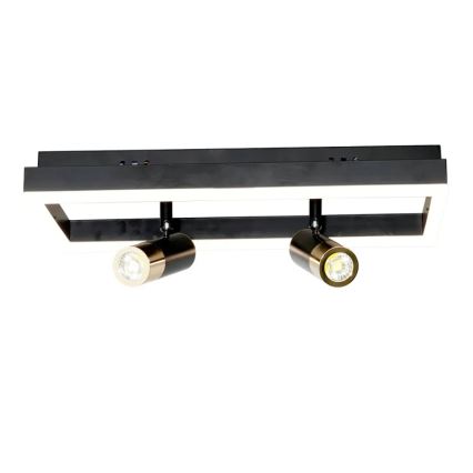 LED Zatemnitvena stropna svetilka LED/50W/230V 3000-6500K črna + Daljinski upravljalnik