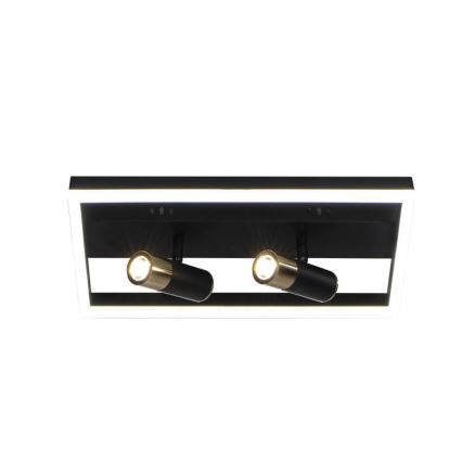 LED Zatemnitvena stropna svetilka LED/50W/230V 3000-6500K črna + Daljinski upravljalnik